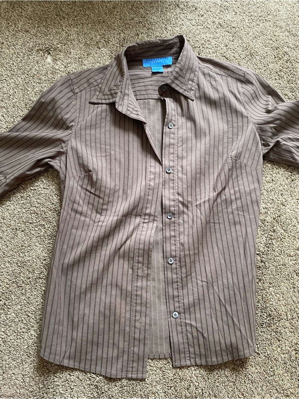 Doncaster Brown Pinstripe Women's Button-Down Shirt